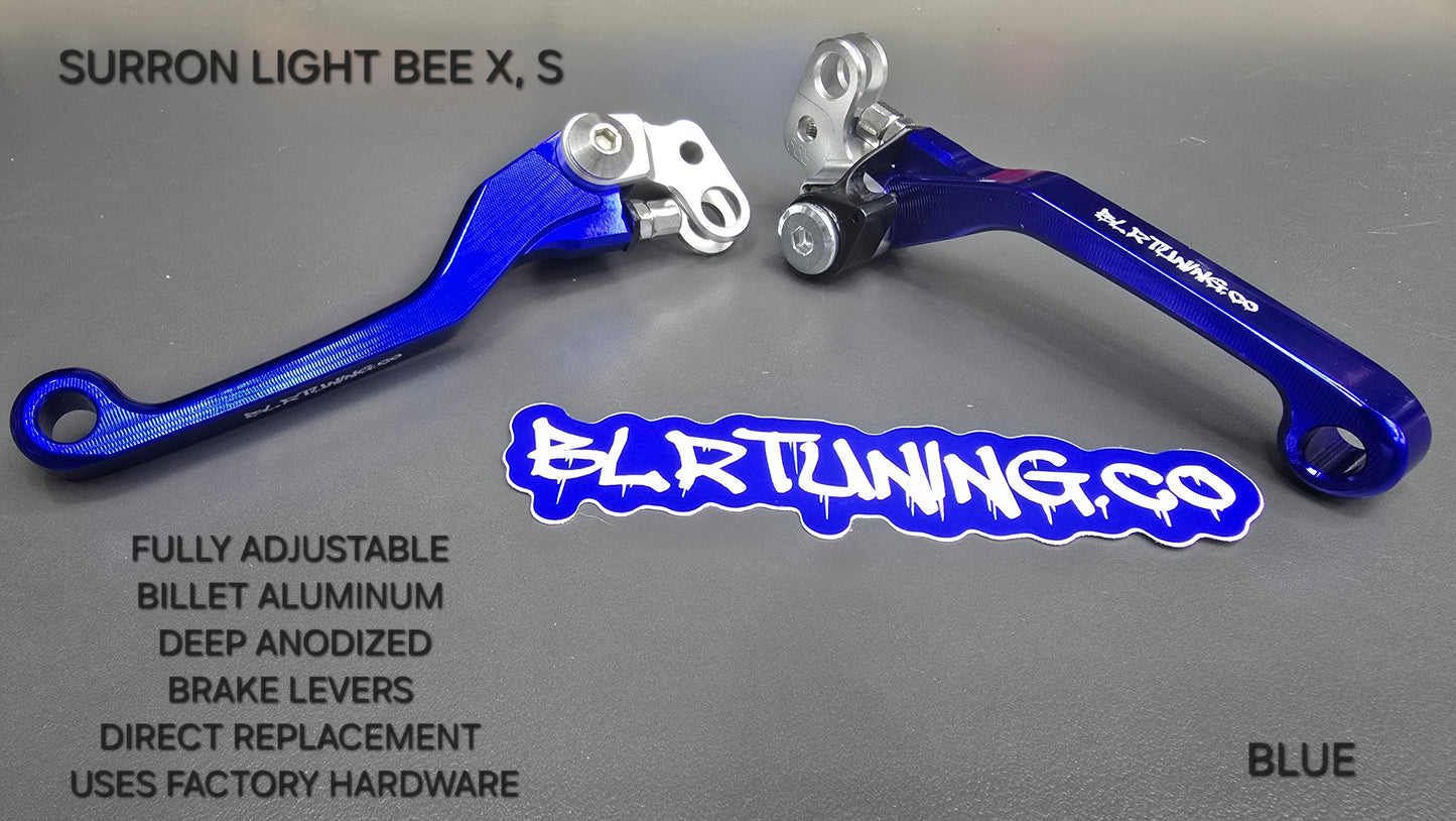 SURRON Sur-Ron LIGHT BEE X S 2024 2025 CNC BRAKE LEVERS ADJUSTABLE BILLET ALUMINUM
