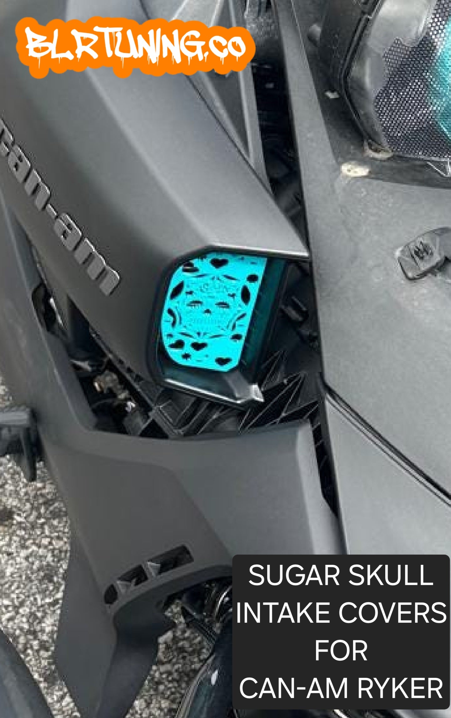CAN-AM RYKER SUGAR SKULL IN WEB INTAKE COVERS