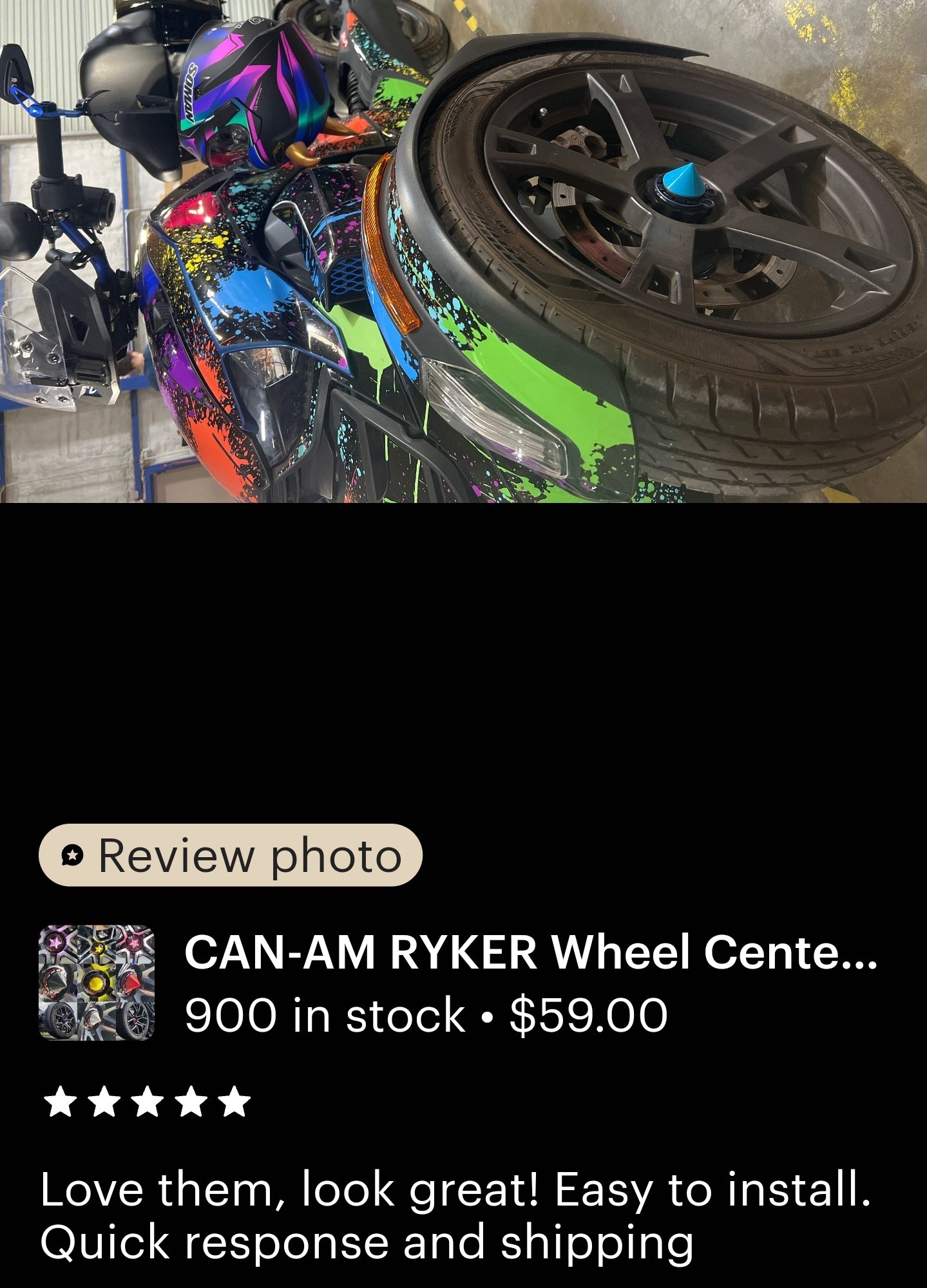 CAN-AM RYKER WHEEL CENTER CAPS