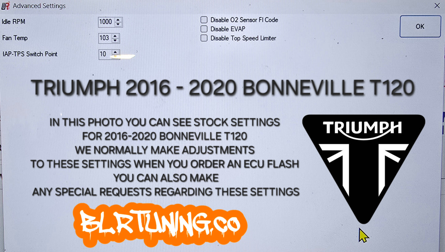 TRIUMPH MOTORCYCLE ECU FLASH TUNING