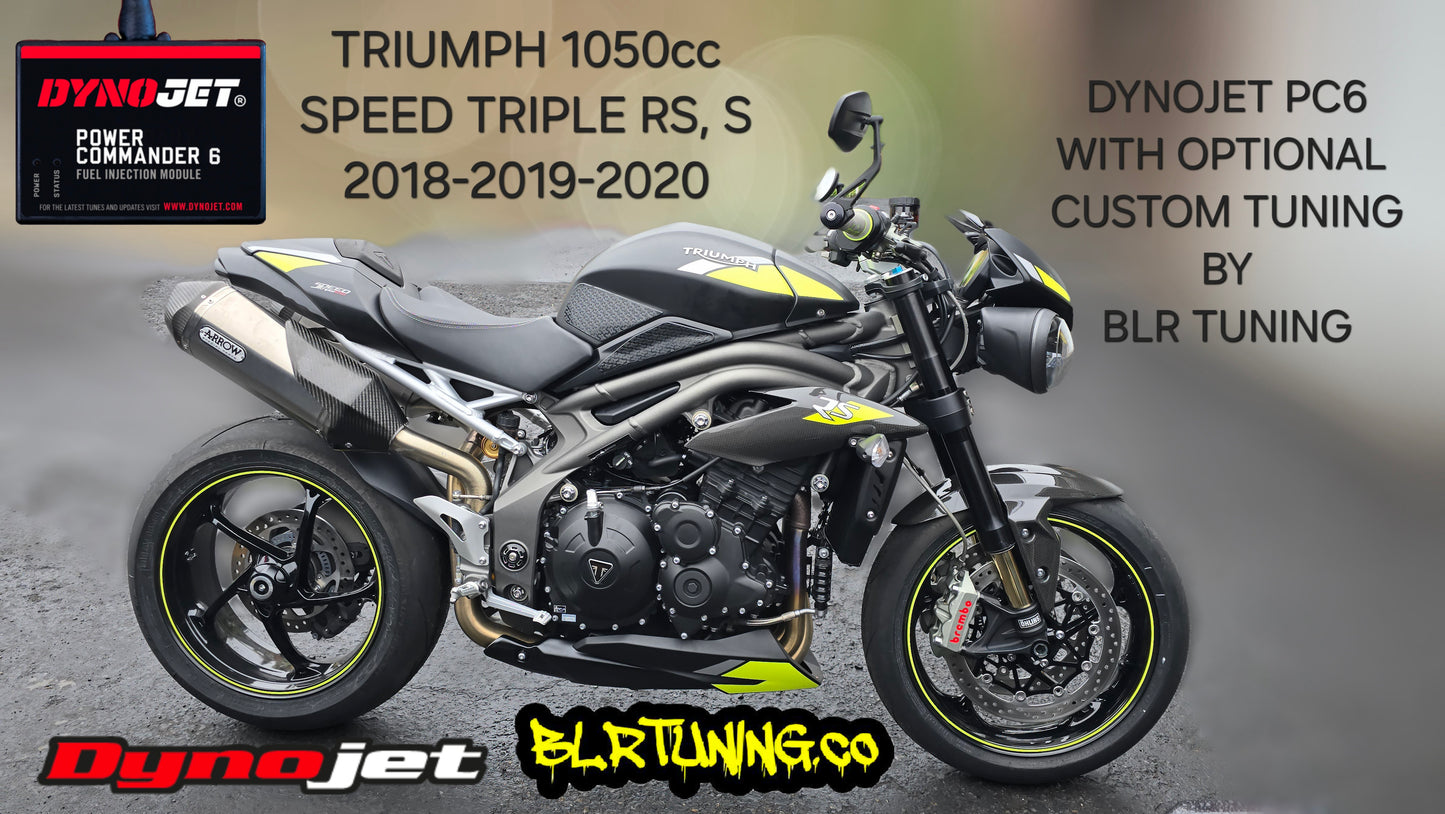 TRIUMPH SPEED TRIPLE 1050 RS S 2018 - 2020 PC6 BY DYNOJET WITH OPTIONAL CUSTOM TUNING BY BLR TUNING