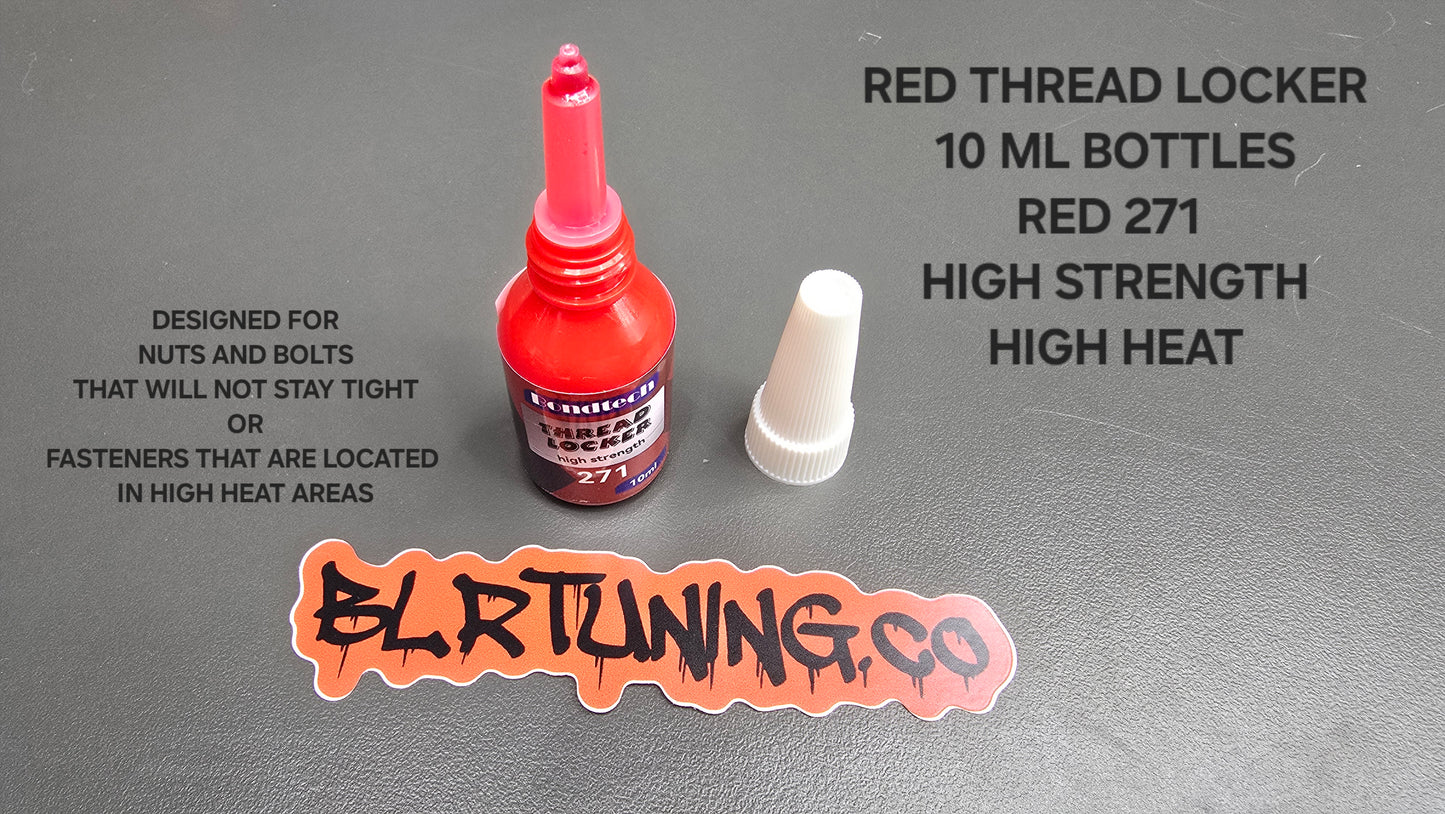 THREAD LOCKER RED 271 HIGH STRENGTH HIGH HEAT 10 ML BOTTLE
