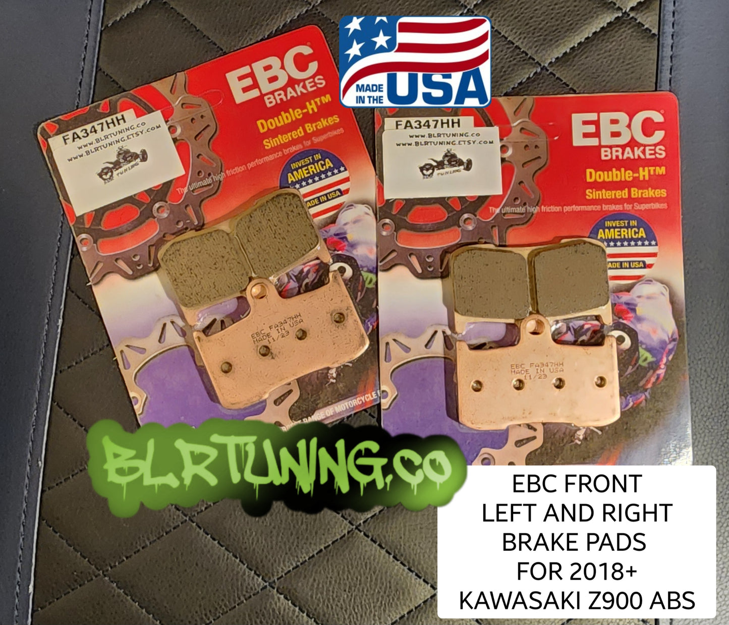 KAWASAKI Z900 EBC DOUBLE-H SINTERED BRAKE PADS HIGH FRICTION HIGH PERFORMANCE UPGRADE