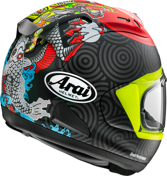 ARAI HELMETS, ARAI HELMETS Corsair-X Tatsuki Helmet - Large with VAS Shield Mechanism and Advanced Ventilation