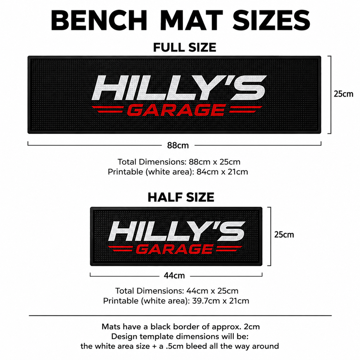 Custom MX Work Bench Mat – Your Name, Number & Design