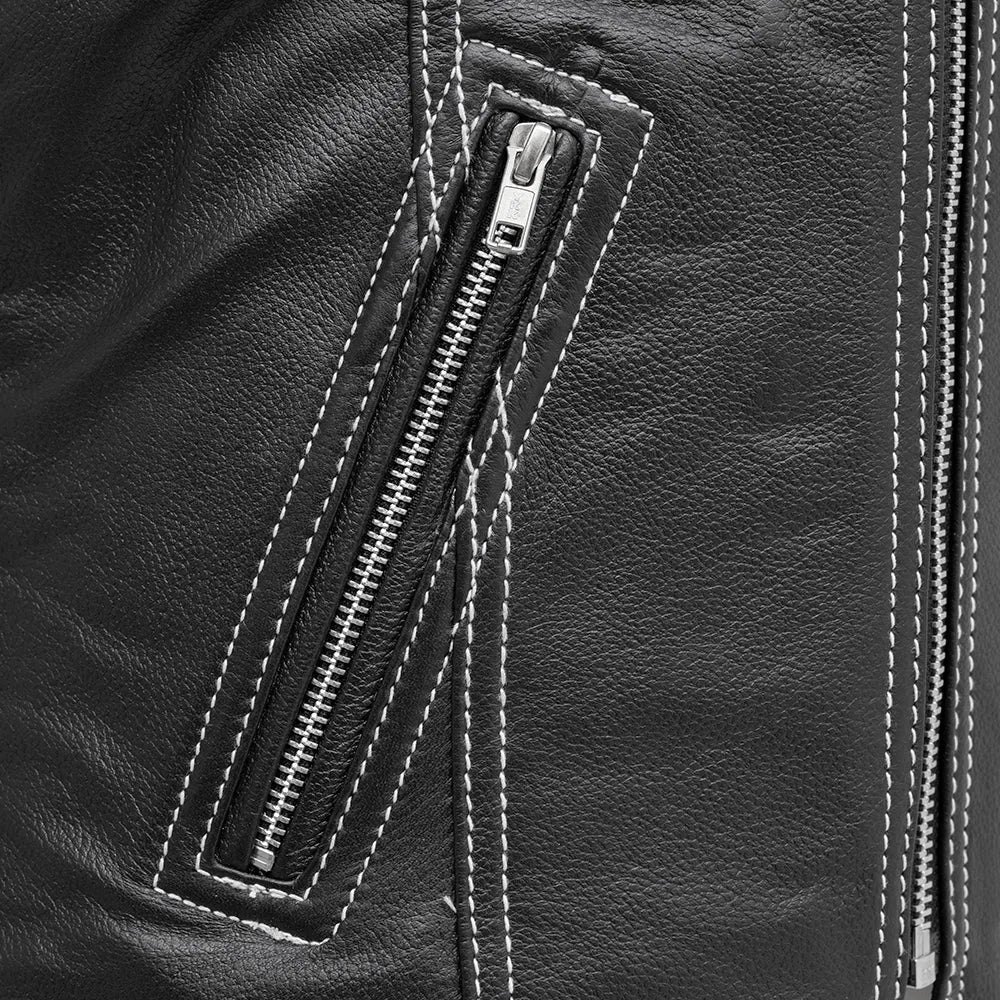 Cindy - Women's Motorcycle Leather Vest Black