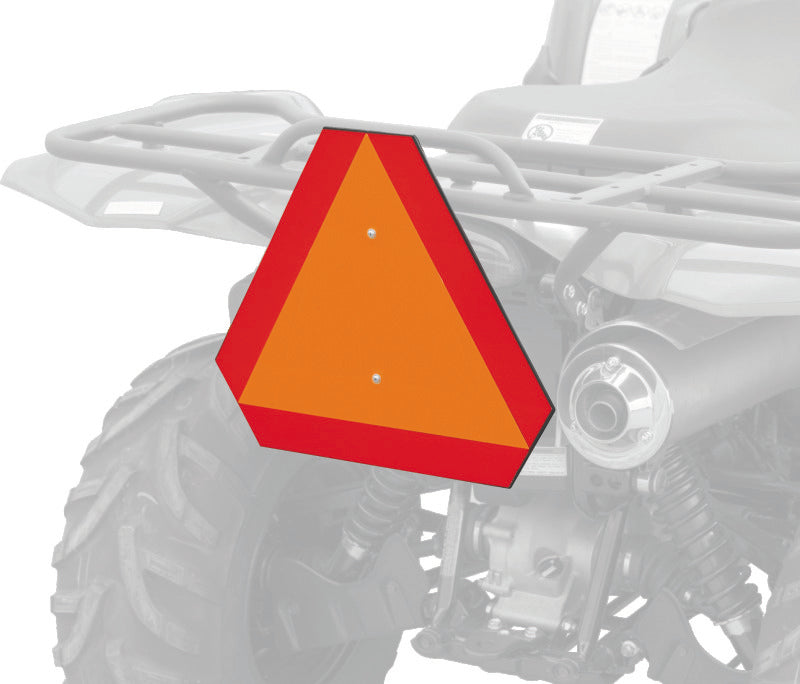 QuadBoss, QuadBoss ATV Safety Emblem - Orange | Impact-Resistant Reflective Rear Badge