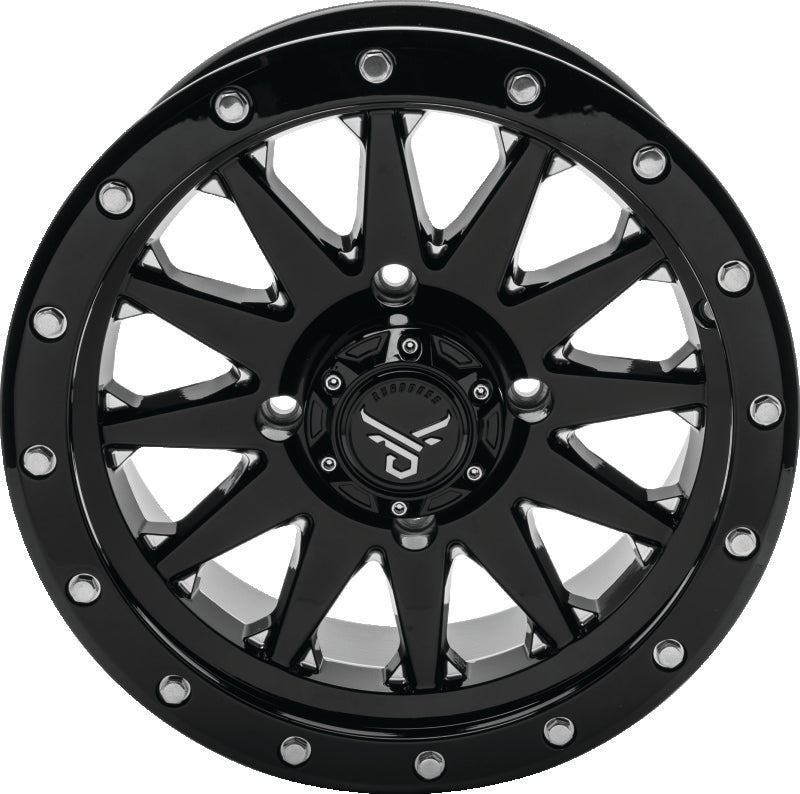 QuadBoss, QuadBoss Wagon 14x7 4+3 4/156 Milled Alloy Wheel for Powersports Vehicles