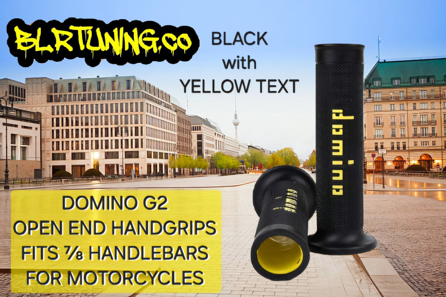 DOMINO G2 OPEN END 7/8 HAND GRIPS FOR MOTORCYCLES