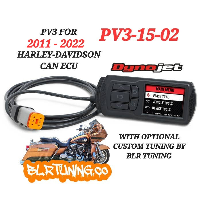 HARLEY DAVIDSON PV3-15-02 FOR 2011 - 2022 CAN ECU BY DYNOJET WITH OPTIONAL CUSTOM TUNING BY BLR TUNING