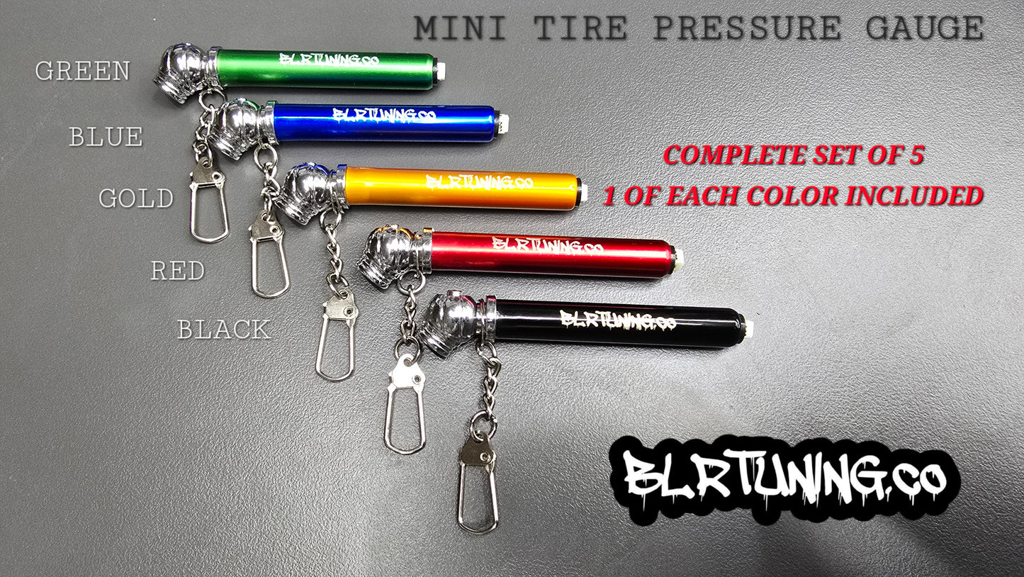MINI TIRE PRESSURE GAUGE MEASURES UP TO 50 PSI AND 50 LBS - SET OF 5