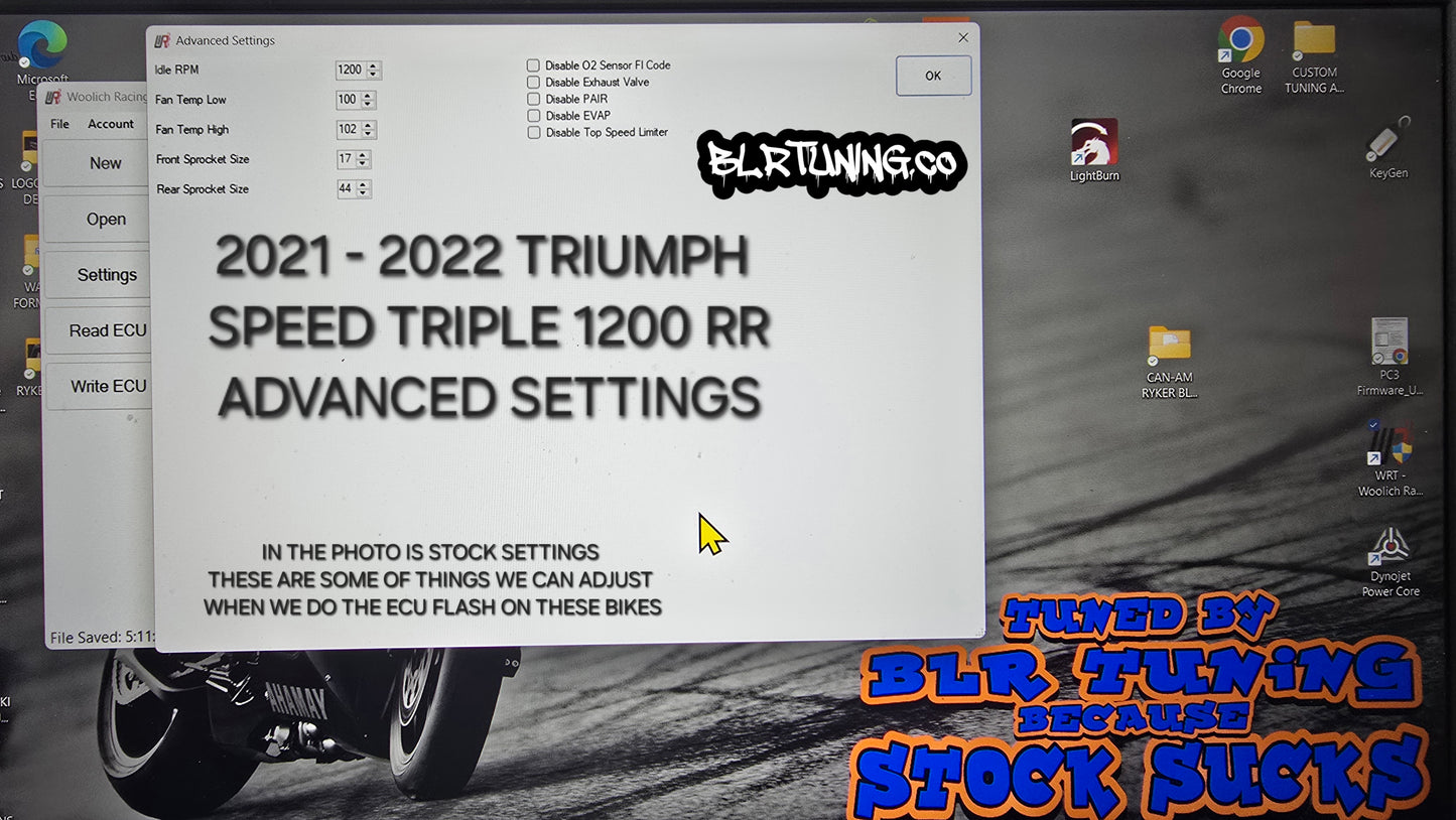 TRIUMPH MOTORCYCLE ECU FLASH TUNING
