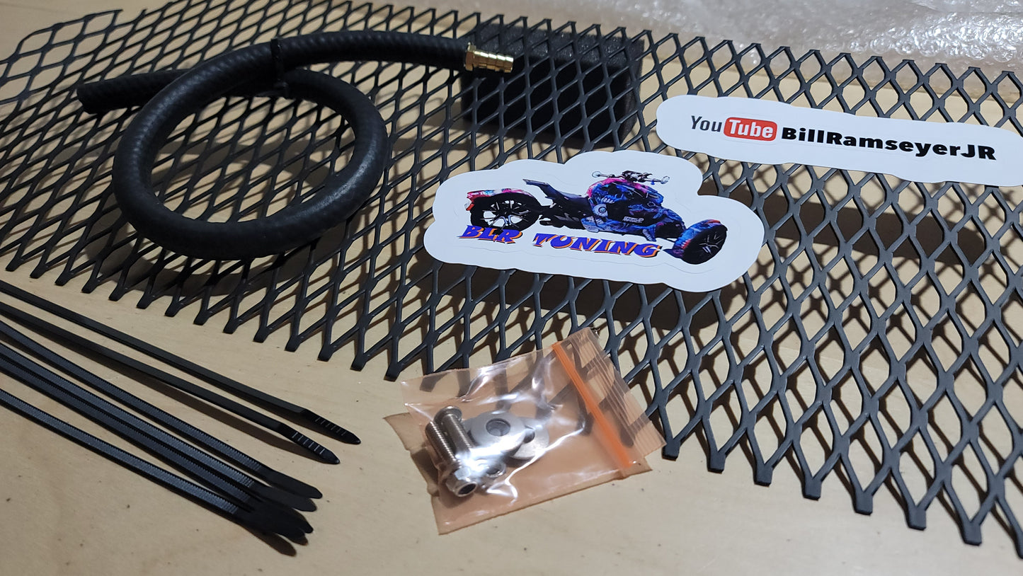 RYKER BLACK RADIATOR GRILL AND FUEL OVERFLOW EXTENSION HOSE