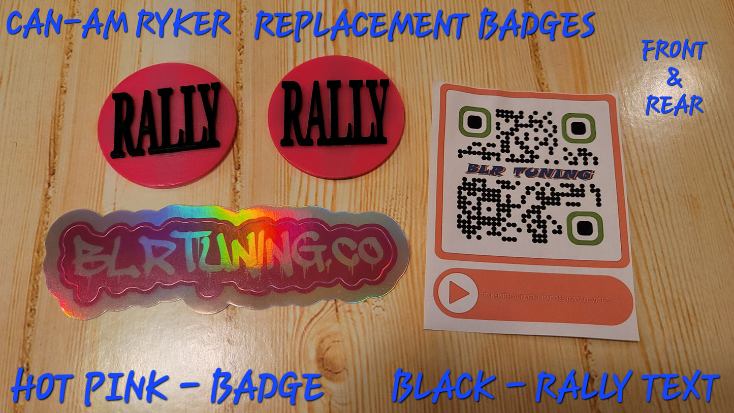 CAN-AM RYKER REPLACEMENT BADGES - FRONT & REAR