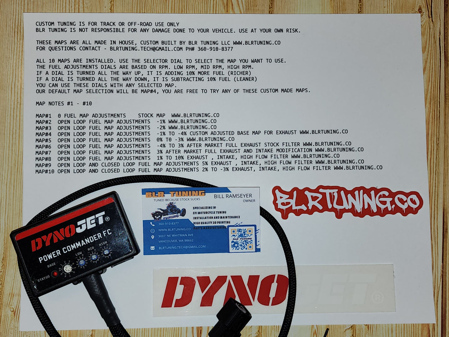 DYNOJET POWER COMMANDER FUEL CONTROLLER PCFC FOR KAWASAKI 2021 - 2022 - 2023 - 2024 - 2025 KLX300 KLX300 SM WITH OPTIONAL CUSTOM TUNING BY BLR TUNING