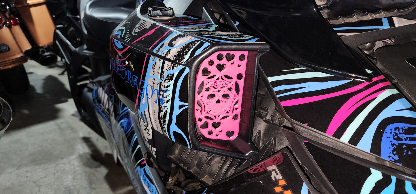CAN-AM RYKER SUGAR SKULL IN WEB INTAKE COVERS