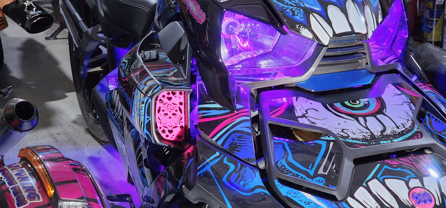 CAN-AM RYKER SUGAR SKULL IN WEB INTAKE COVERS