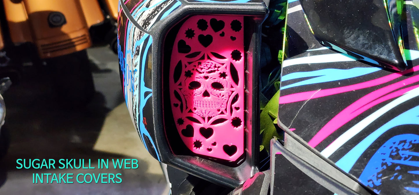 CAN-AM RYKER SUGAR SKULL IN WEB INTAKE COVERS