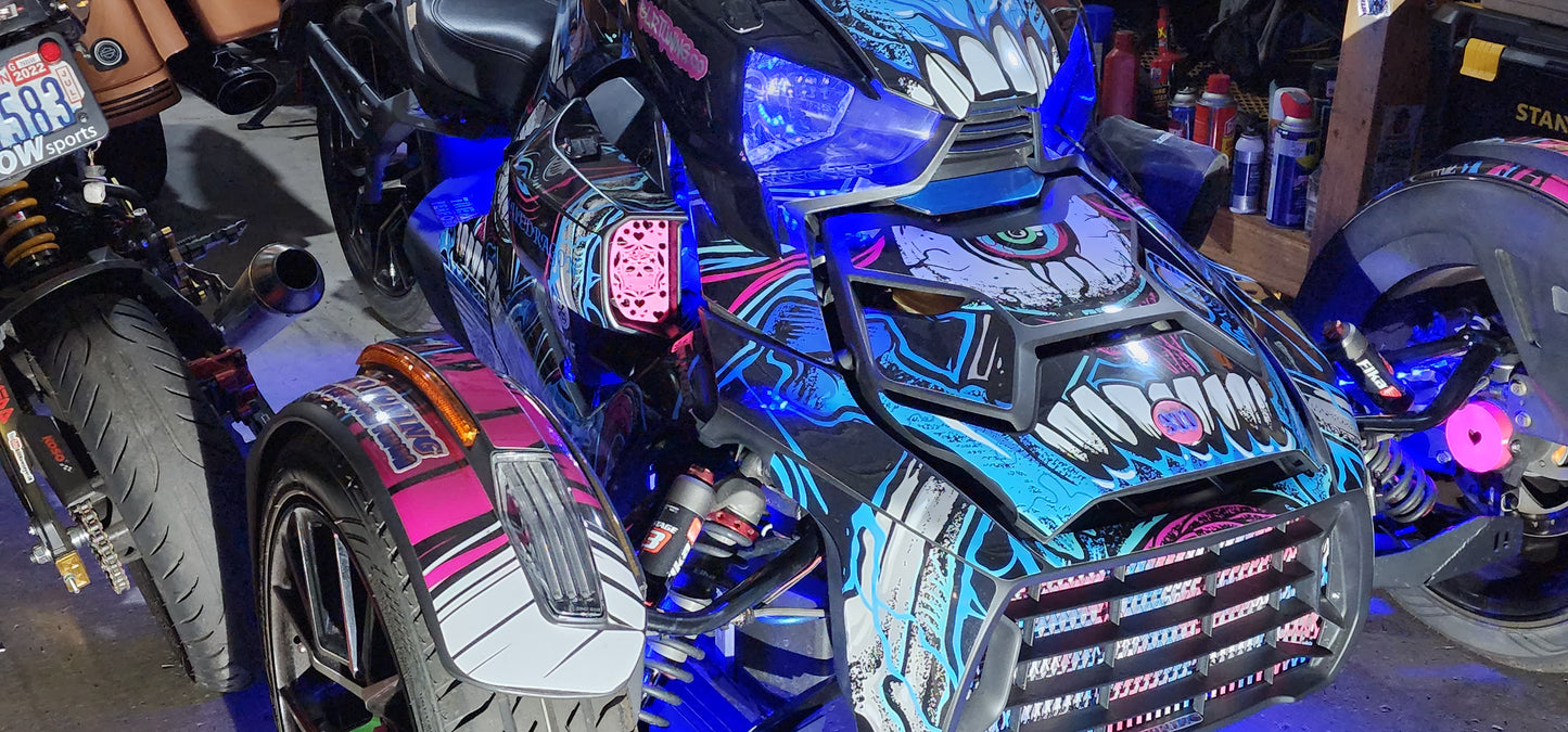 CAN-AM RYKER SUGAR SKULL IN WEB INTAKE COVERS