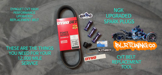 CAN-AM RYKER CVT BELT AND SPARK PLUGS FOR 19 - 25 600, 900, RALLY, SPORT - 12,000 MILE MAINTENANCE BUNDLE