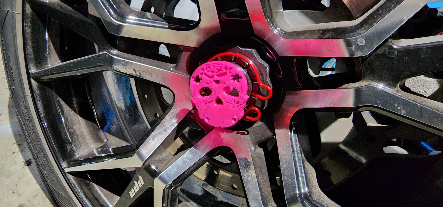 Sugar Skull Wheel Center Caps For Can-Am Ryker Fits All Models