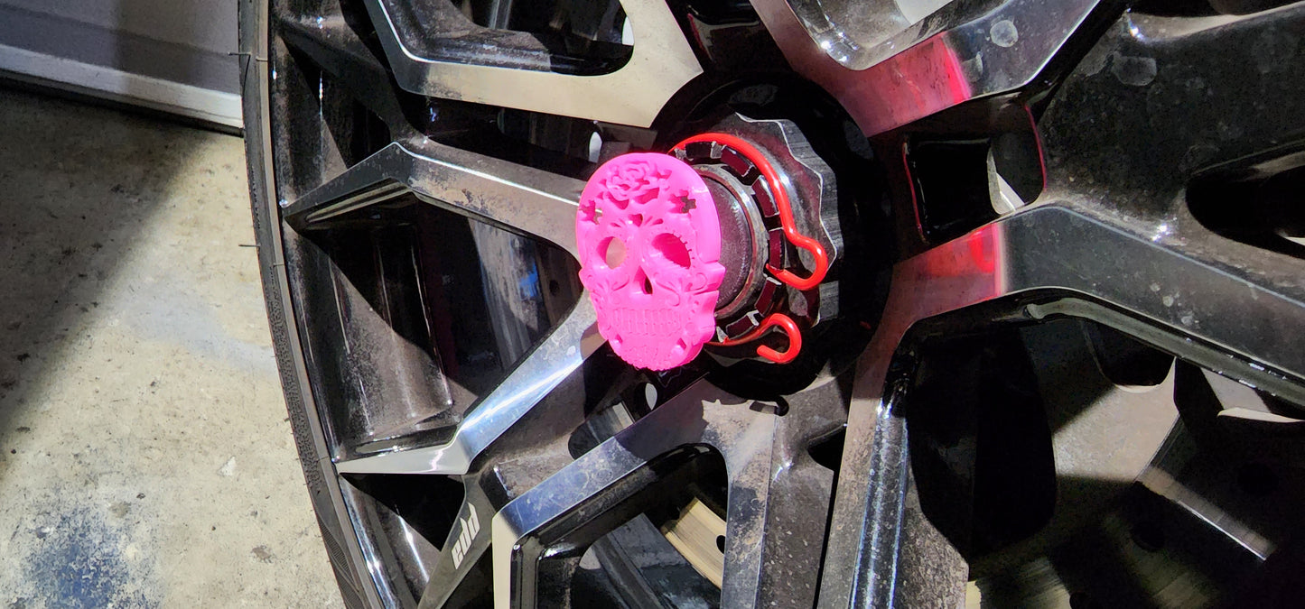 Sugar Skull Wheel Center Caps For Can-Am Ryker Fits All Models