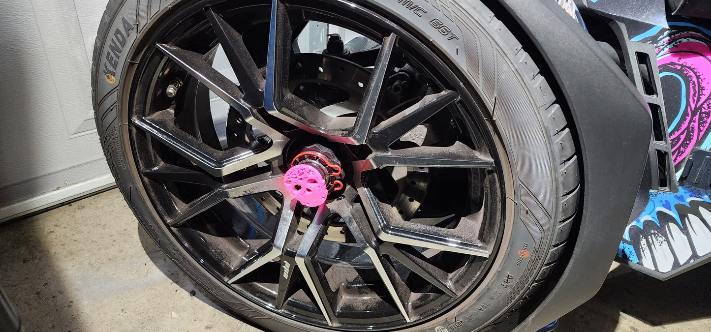 Sugar Skull Wheel Center Caps For Can-Am Ryker Fits All Models