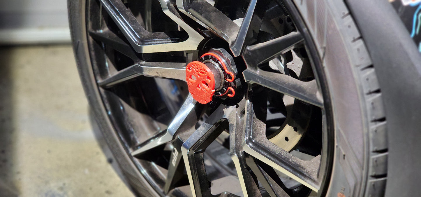 Sugar Skull Wheel Center Caps For Can-Am Ryker Fits All Models