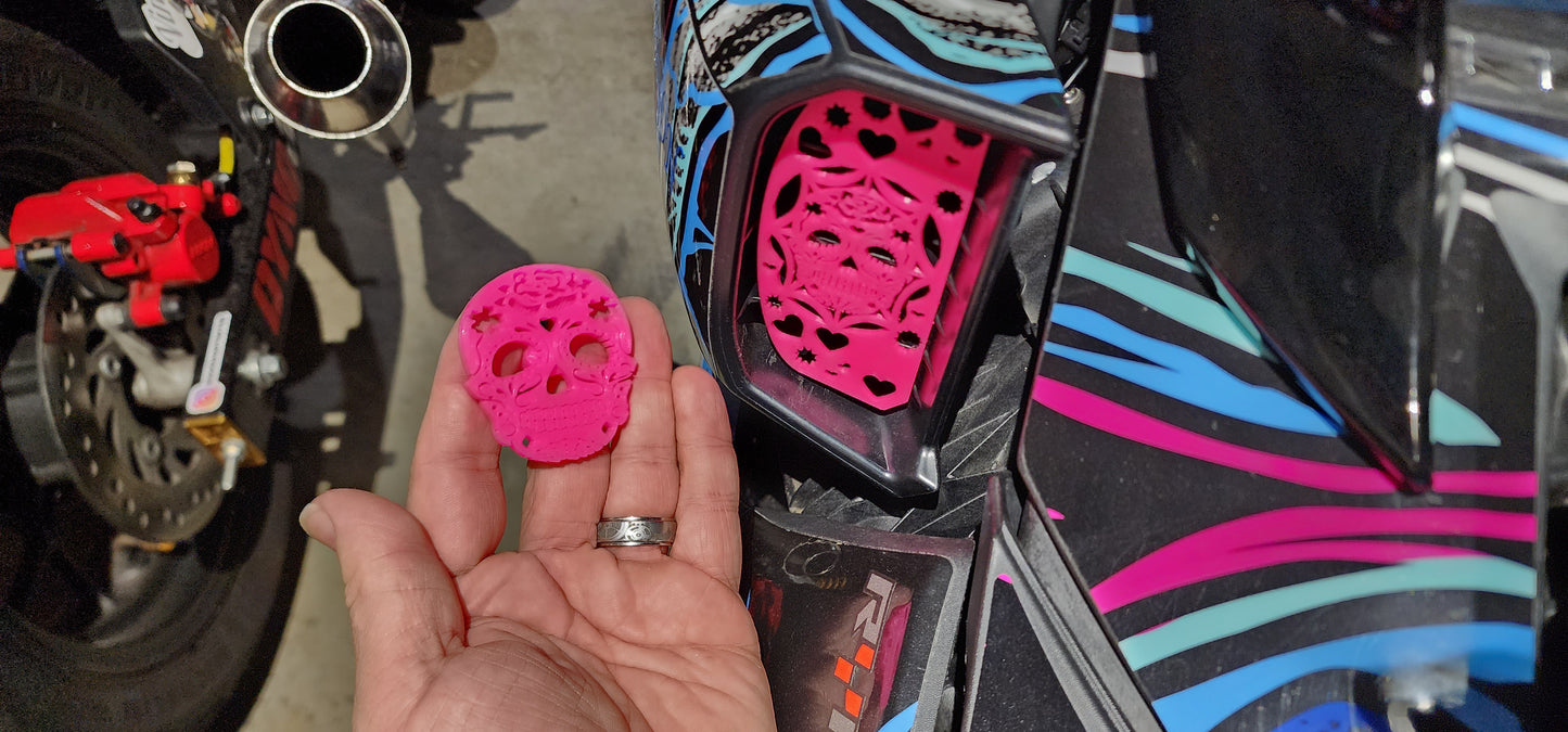 Sugar Skull Wheel Center Caps For Can-Am Ryker Fits All Models