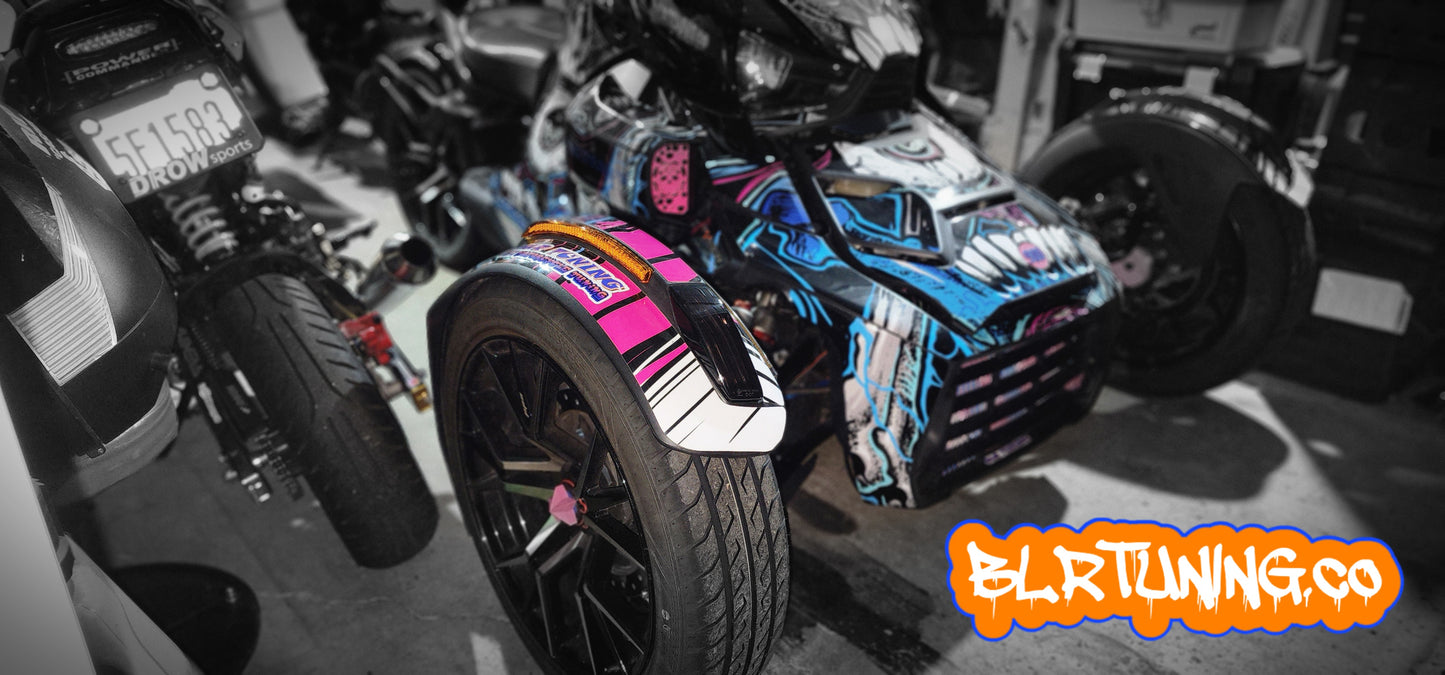 BLACKED OUT RYKER Front Fender Lights Fits All Years Fits All Models Plug And Play