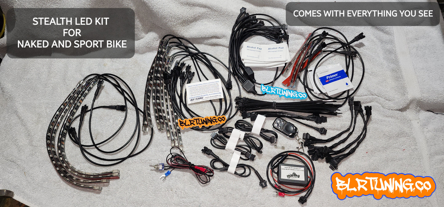KIT LED STEALTH PARA BICICLETA NAKED Y SPORT