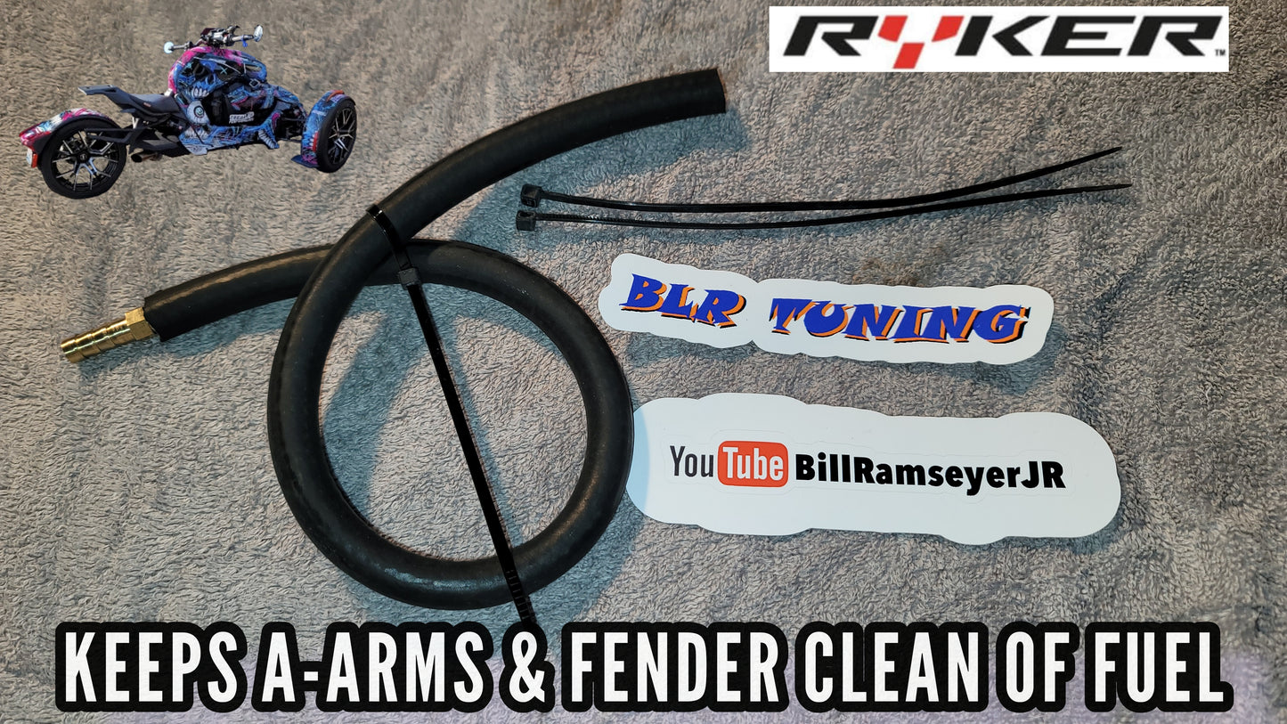 RYKER BLACK RADIATOR GRILL AND FUEL OVERFLOW EXTENSION HOSE