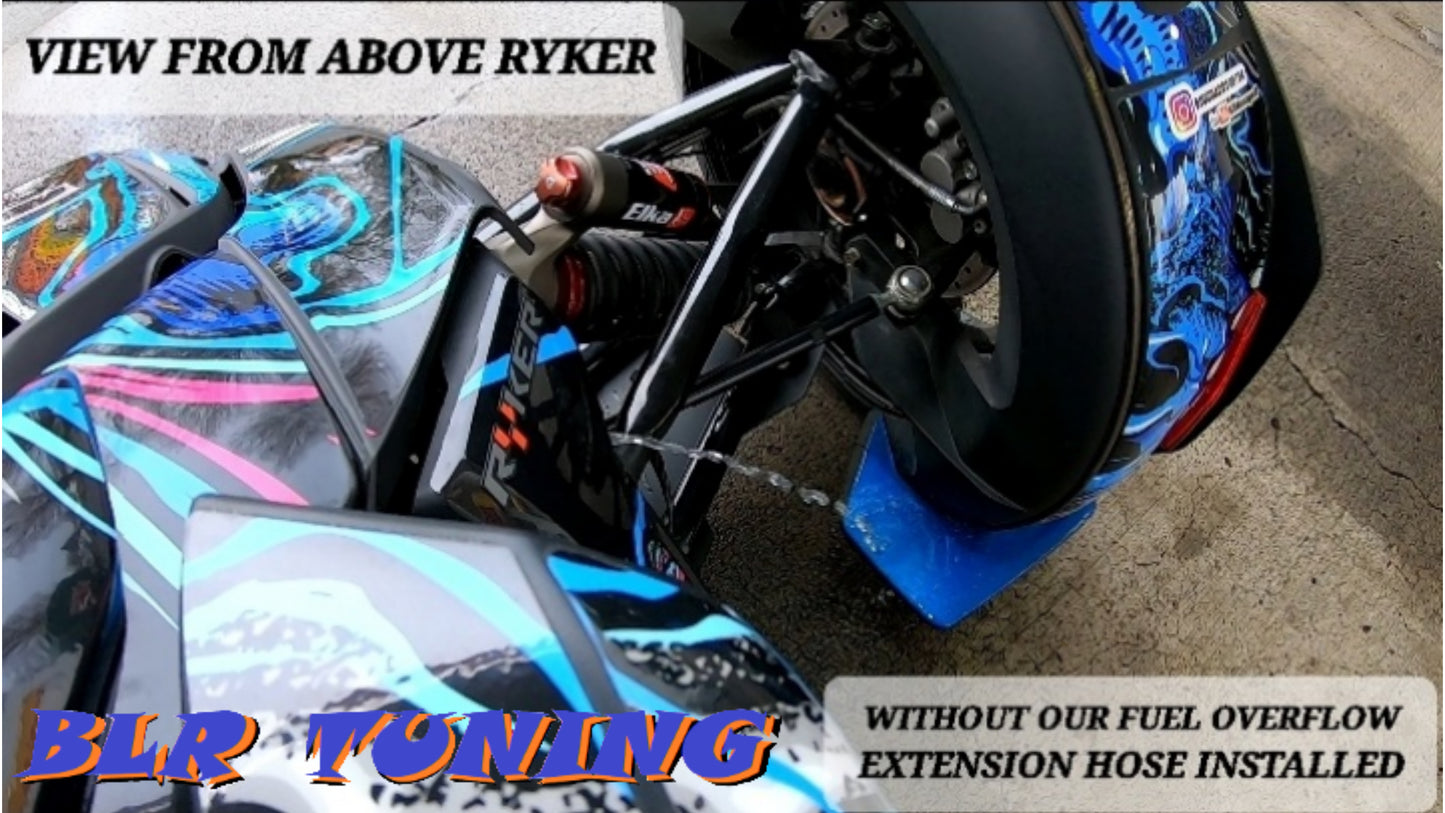 RYKER BLACK RADIATOR GRILL AND FUEL OVERFLOW EXTENSION HOSE