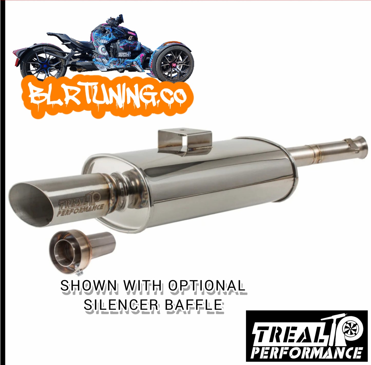 TREAL PERFORMANCE STREET OG EXHAUST BY TREAL PERFORMANCE FOR CAN-AM RYKER 2019 - 2024