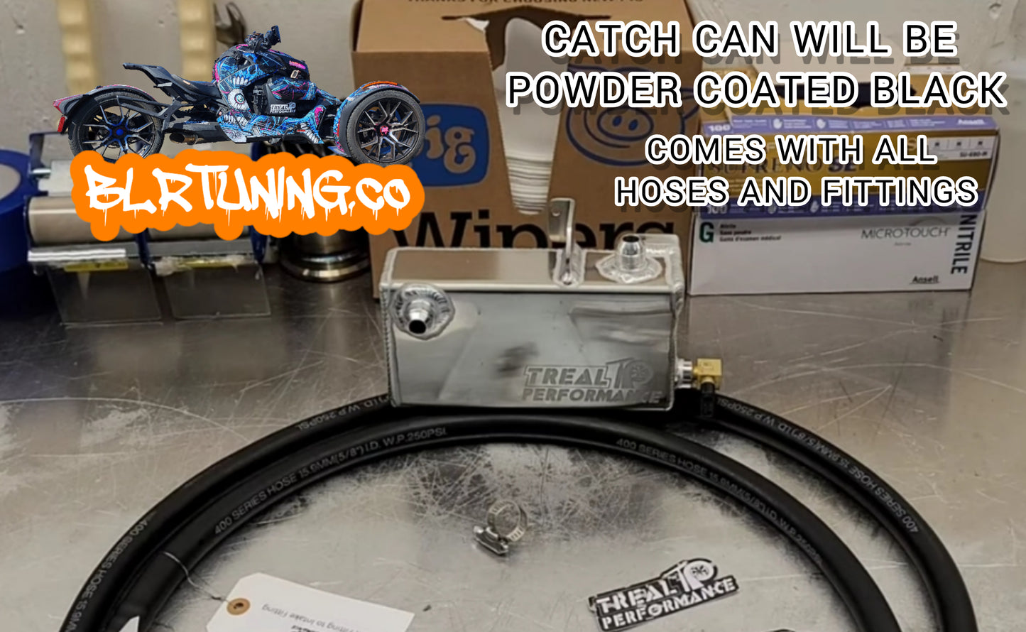 TREAL PERFORMANCE 2019-2024 CAN-AM RYKER 900, RALLY, SPORT AIR OIL SEPARATOR CATCH CAN