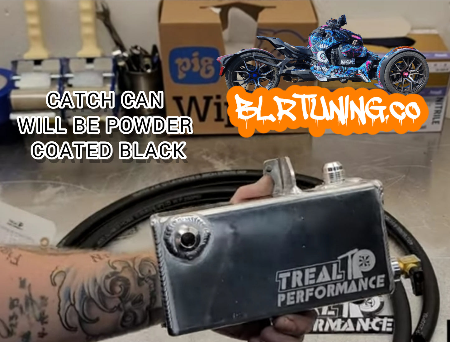 TREAL PERFORMANCE 2019-2024 CAN-AM RYKER 900, RALLY, SPORT AIR OIL SEPARATOR CATCH CAN