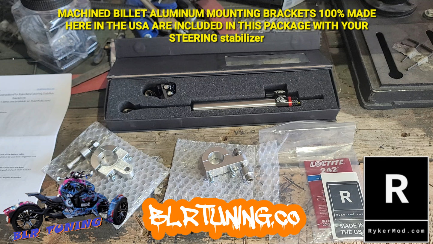 RykerMod Steering Stabilizer Bracket Kit with Universal Stabilizer for Can-Am Ryker
