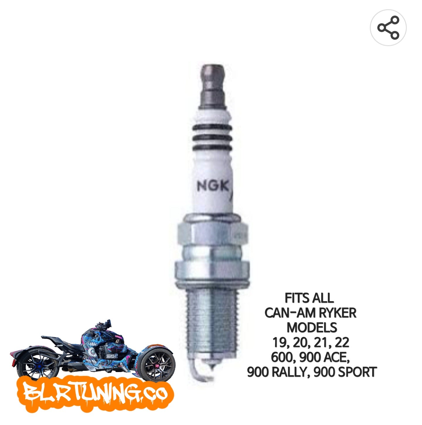 CAN-AM RYKER NGK IRIDIUM SPARK PLUGS FITS 2019 - 2025 600 900 RALLY SPORT