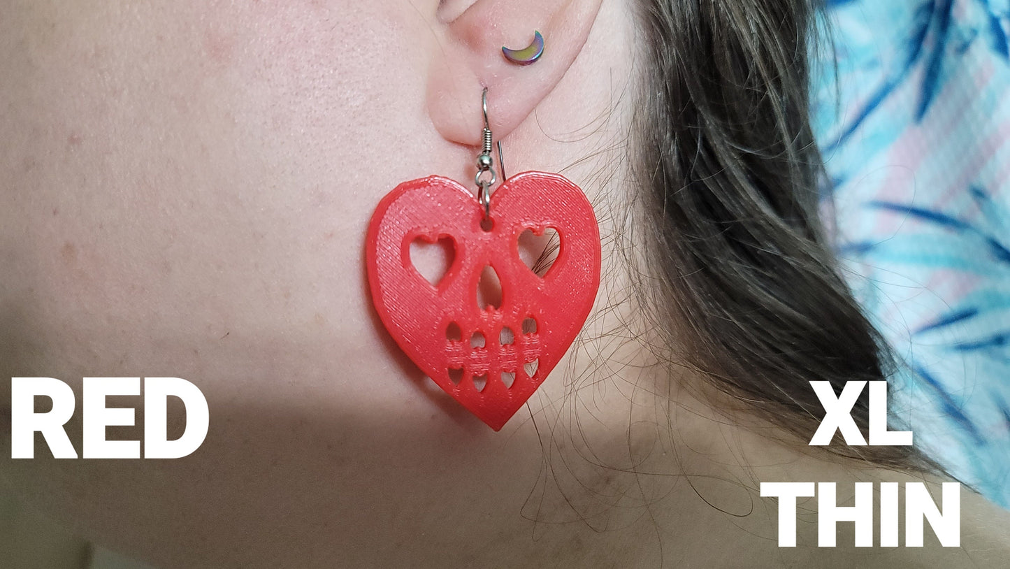 PENDIENTES CALAVERA CORAZÓN