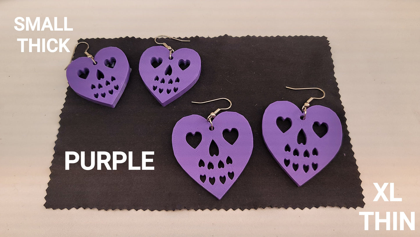 PENDIENTES CALAVERA CORAZÓN