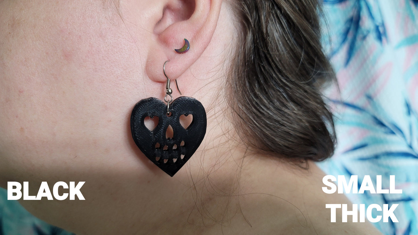 PENDIENTES CALAVERA CORAZÓN