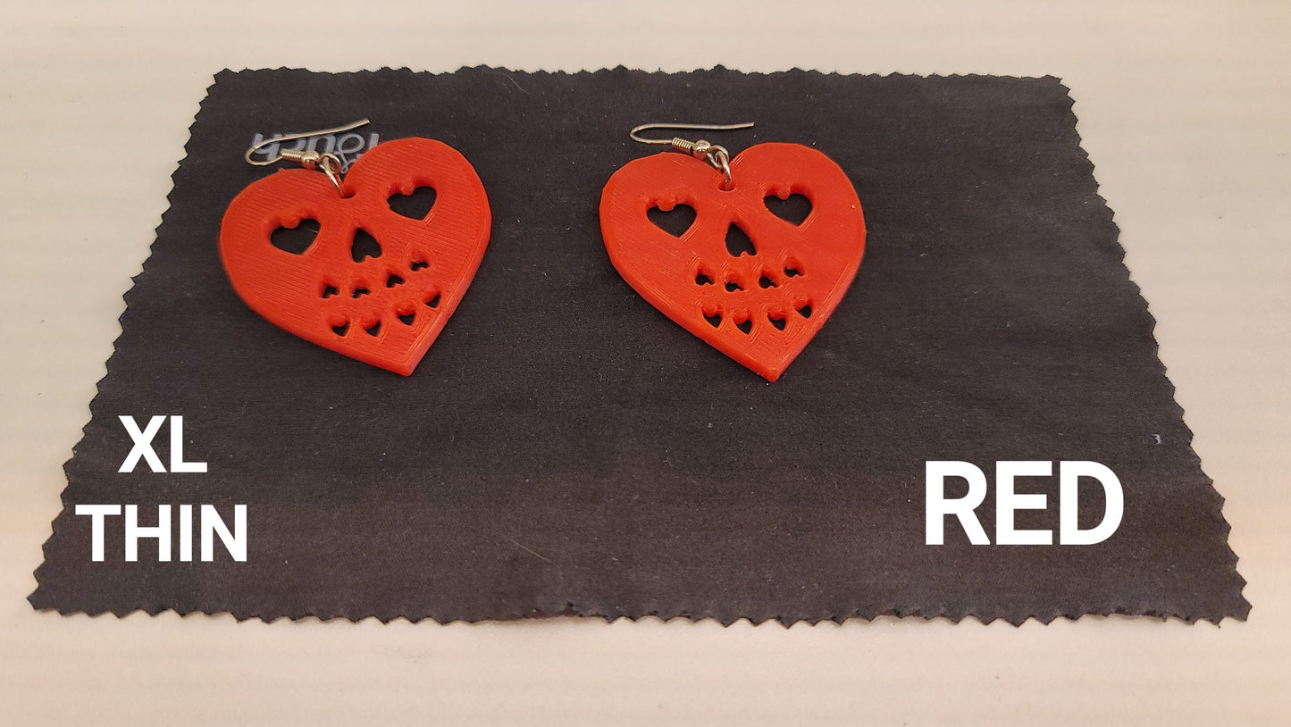 PENDIENTES CALAVERA CORAZÓN