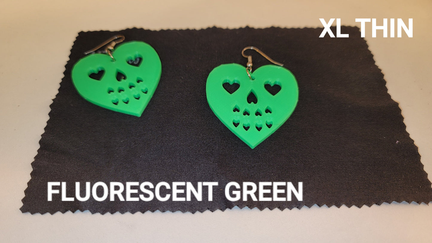 PENDIENTES CALAVERA CORAZÓN