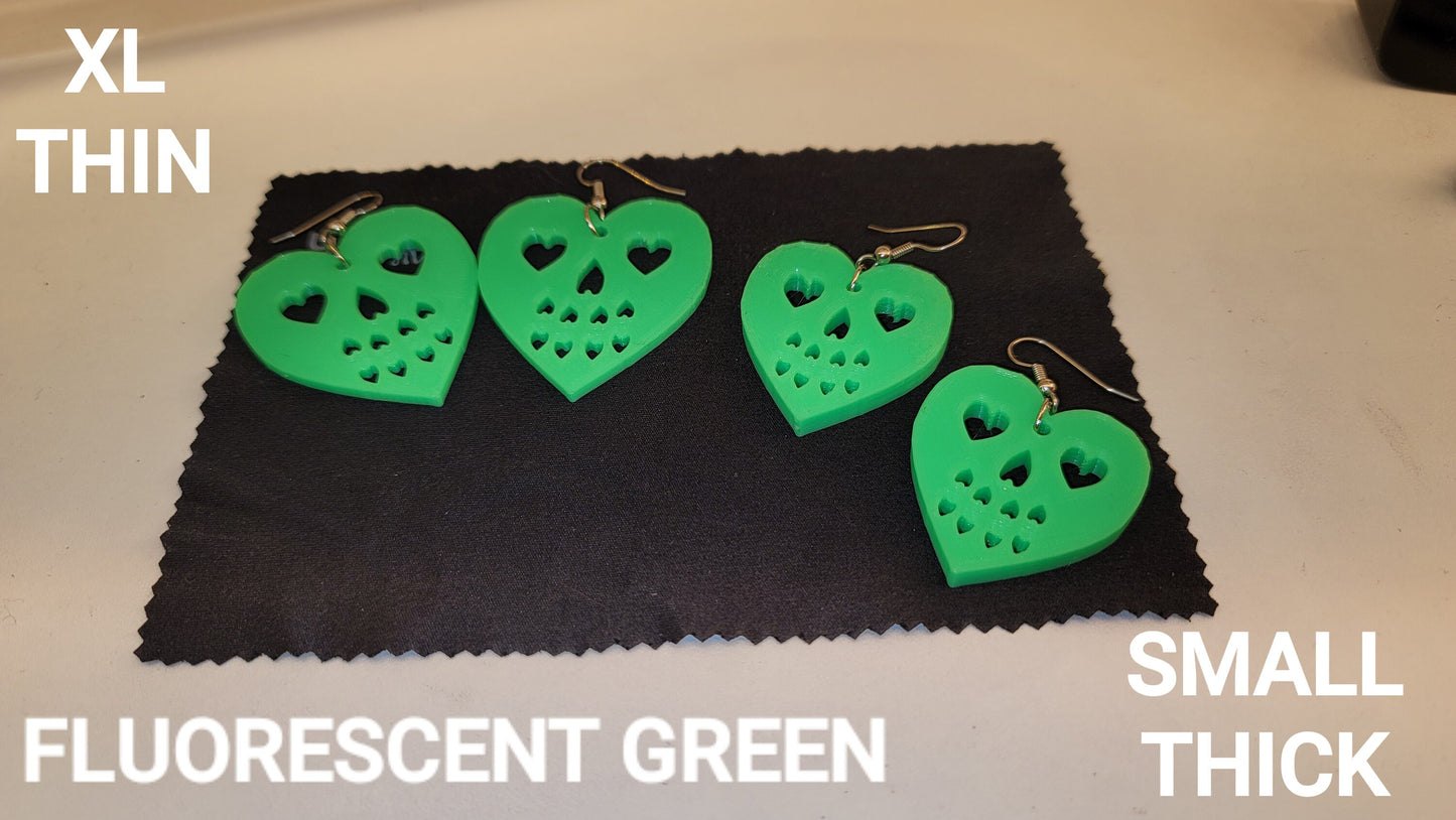 PENDIENTES CALAVERA CORAZÓN