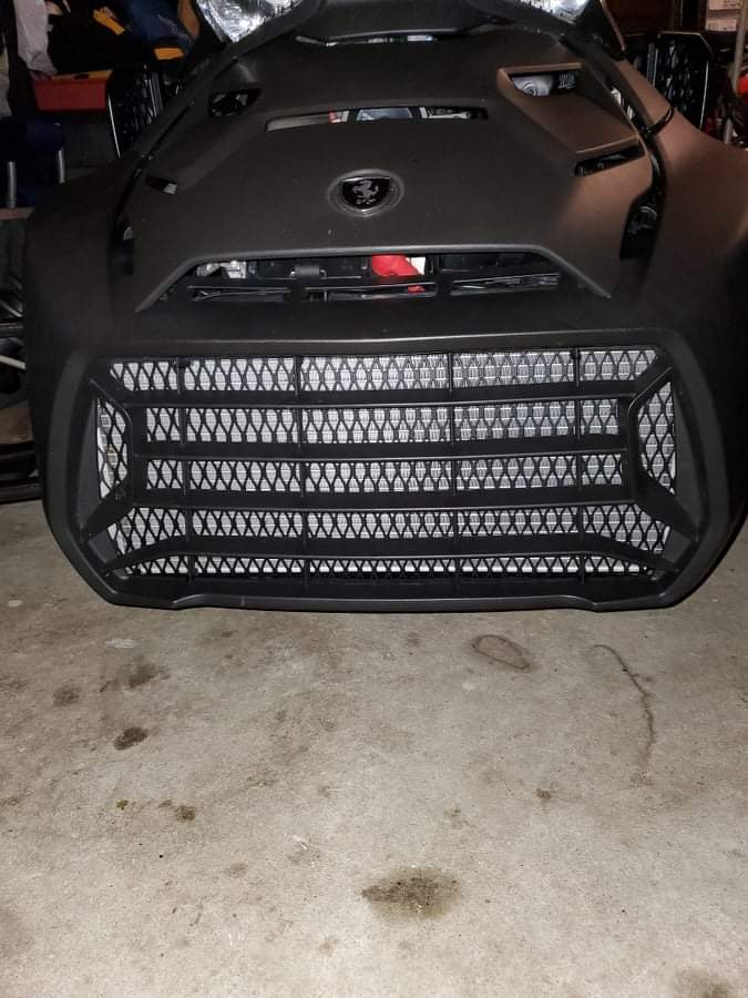 RYKER BLACK RADIATOR GRILL AND FUEL OVERFLOW EXTENSION HOSE