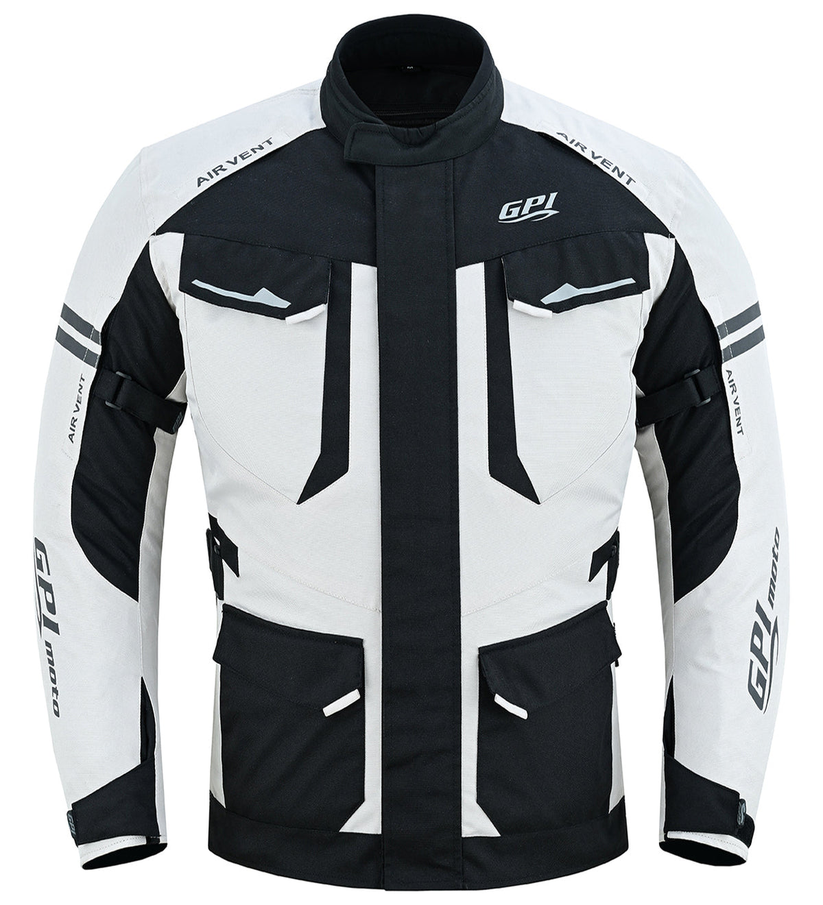 Men’s All-Season 7 Pockets Waterproof High Premium Quality Motorcycle Jacket – Beach/Black-