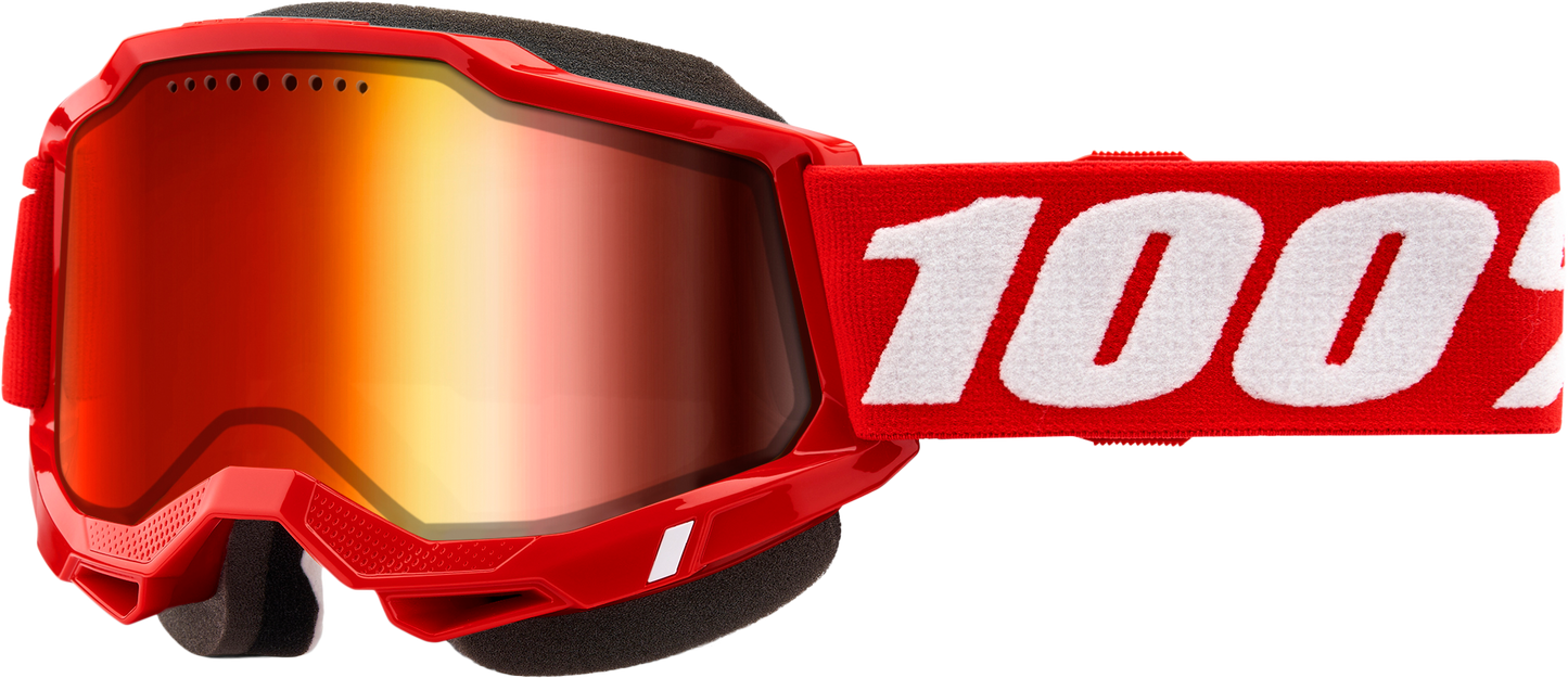 Accuri 2 Snowmobile Goggle Red W/ Red Mirror Lens