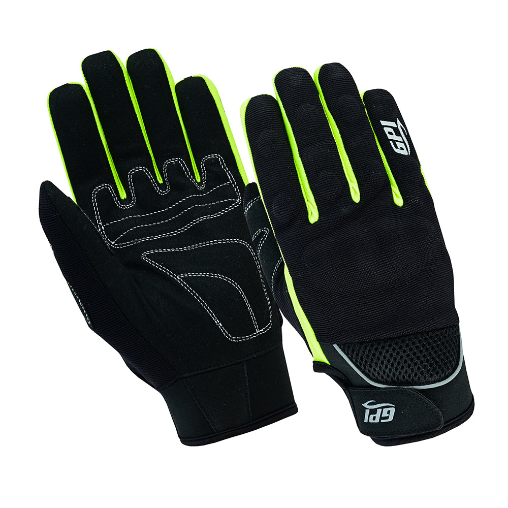 Premium Comfortable Motorcycle Flourosent/Black Gloves