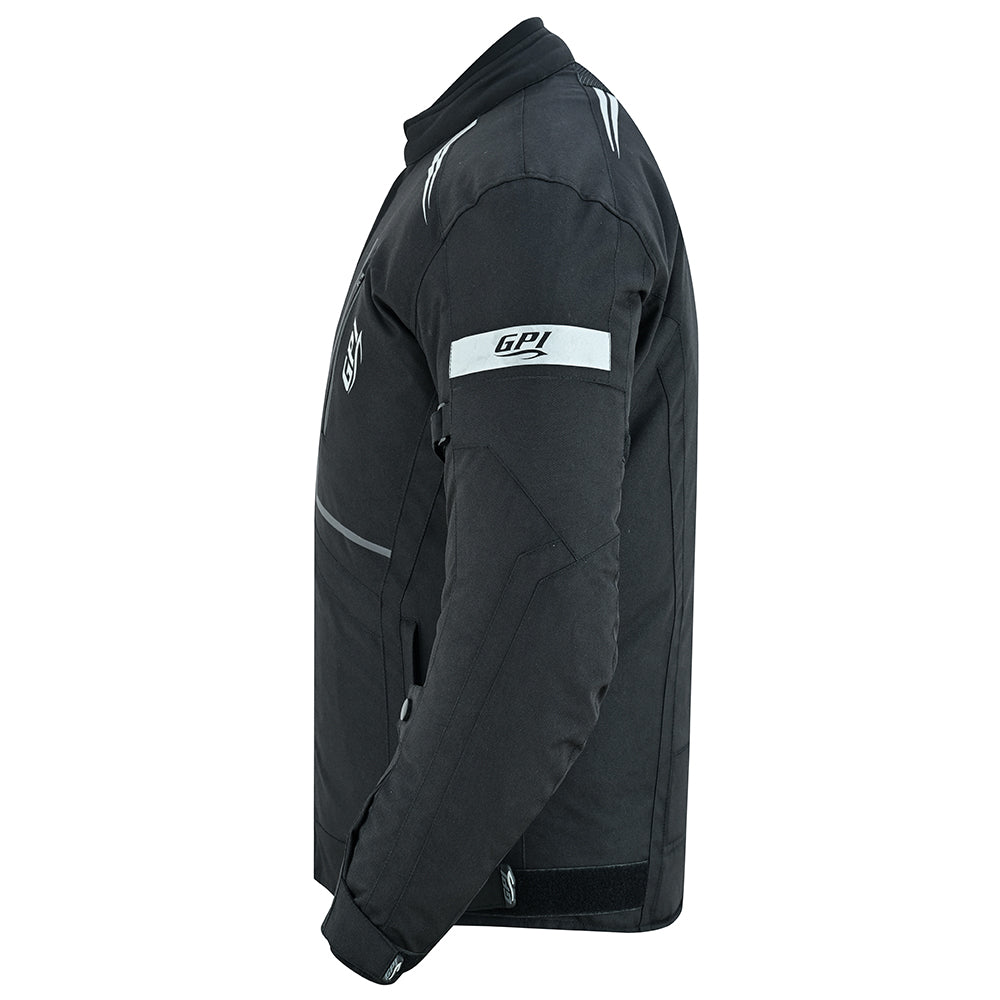 Men’s All-Season High Premium Quality Soft Adjustable Motorcycle Jacket with 4 Pockets – Black-
