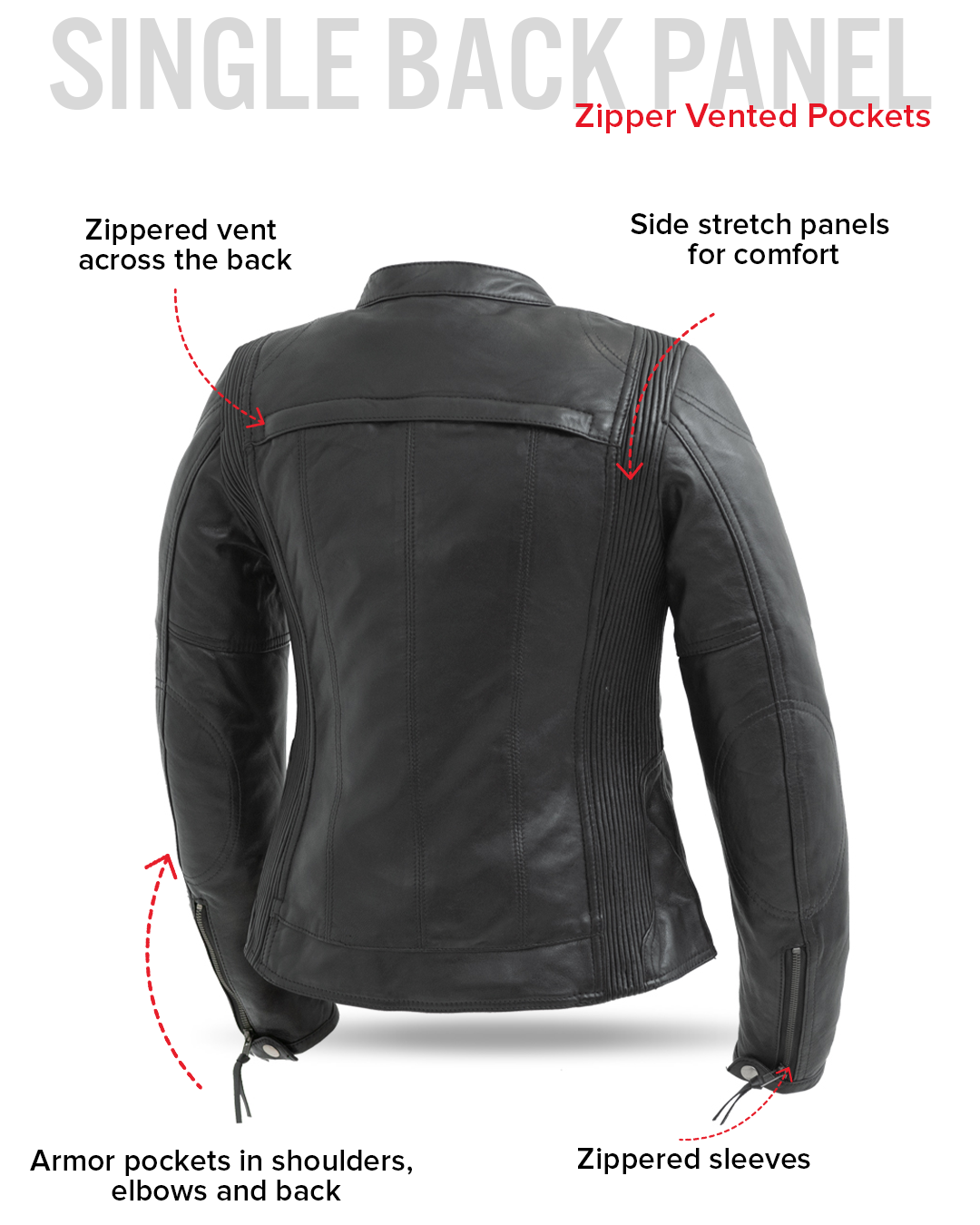 Supastar - Womens Motorcycle Leather Jacket